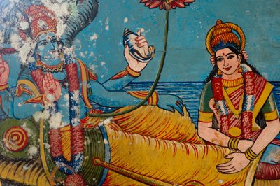 Painting of Hindu Deities on the Wall of a Temple, Sangamankanda, Sri Lanka by Unknown